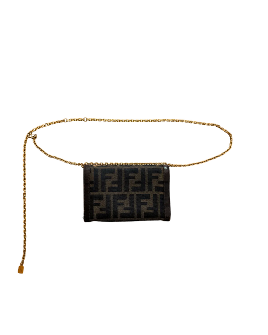 Authentic Fendi Pre-Owned Zucca Wallet on Chain