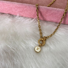 Load image into Gallery viewer, Authentic Louis Vuitton White Logo Pendant- Necklace