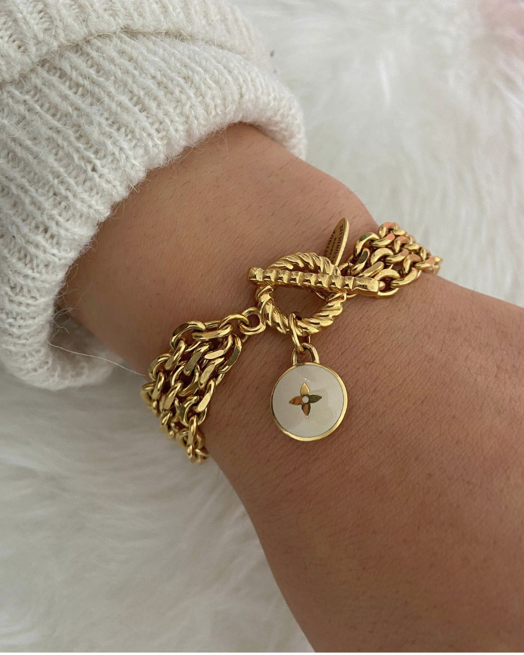 Authentic Louis Vuitton Pastilles Pendant - Repurposed Bracelet