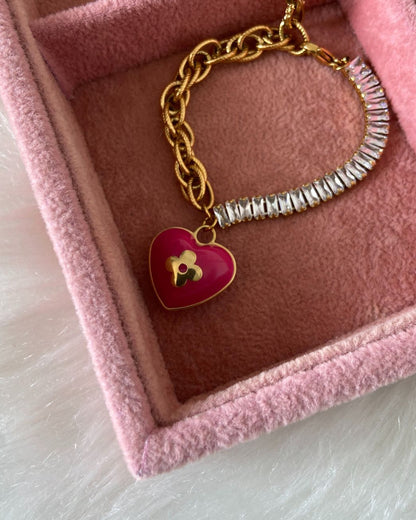 Authentic Louis Vuitton Pendant Coeur -Reworked Bracelet
