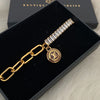 Authentic Louis Vuitton Logo Brown Pastilles  Pendant- Bracelet