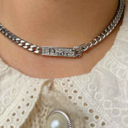 Authentic Dior Plaque Pendant- Reworked Necklace