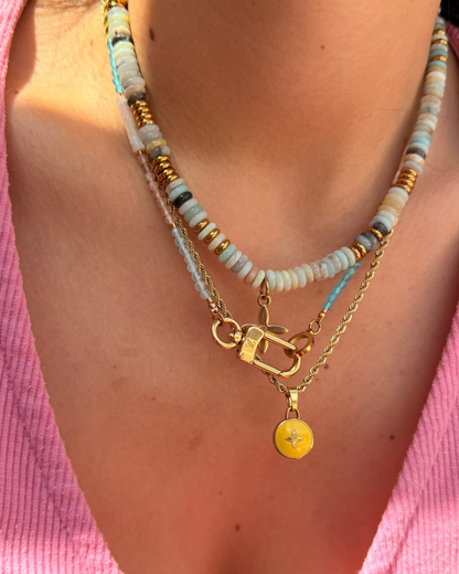 Authentic Louis Vuitton Clasp - Gems Stone Necklace