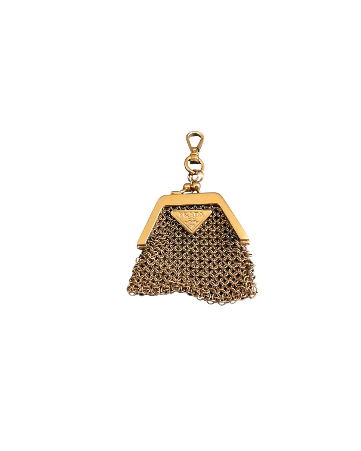 Authentic Prada Mini Mesh Coin Purse Charm - Repurposed Necklace