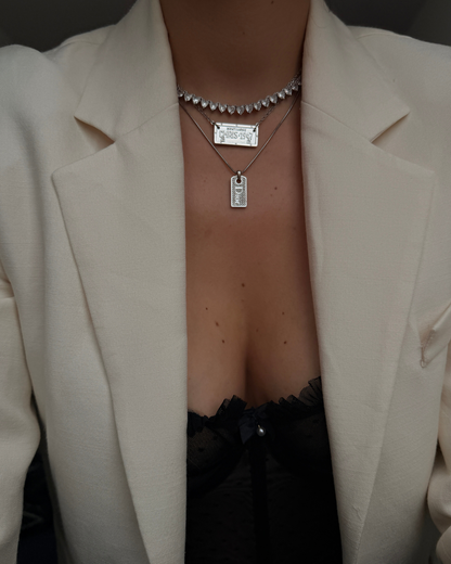 Authentic Dior Oblique Tag - Reworked Necklace