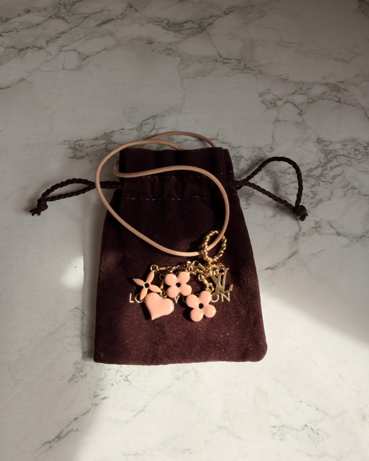 Authentic Louis Vuitton Sweet Logo Pendant - Reworked Necklace