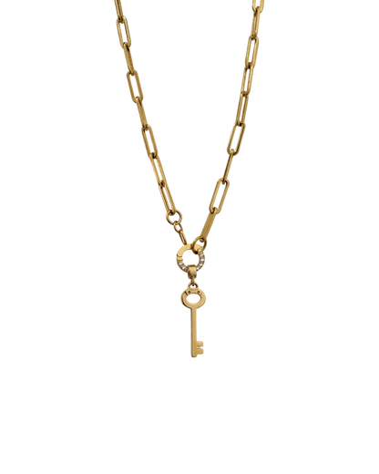 Authentic Prada Key pendant - Repurposed Necklace