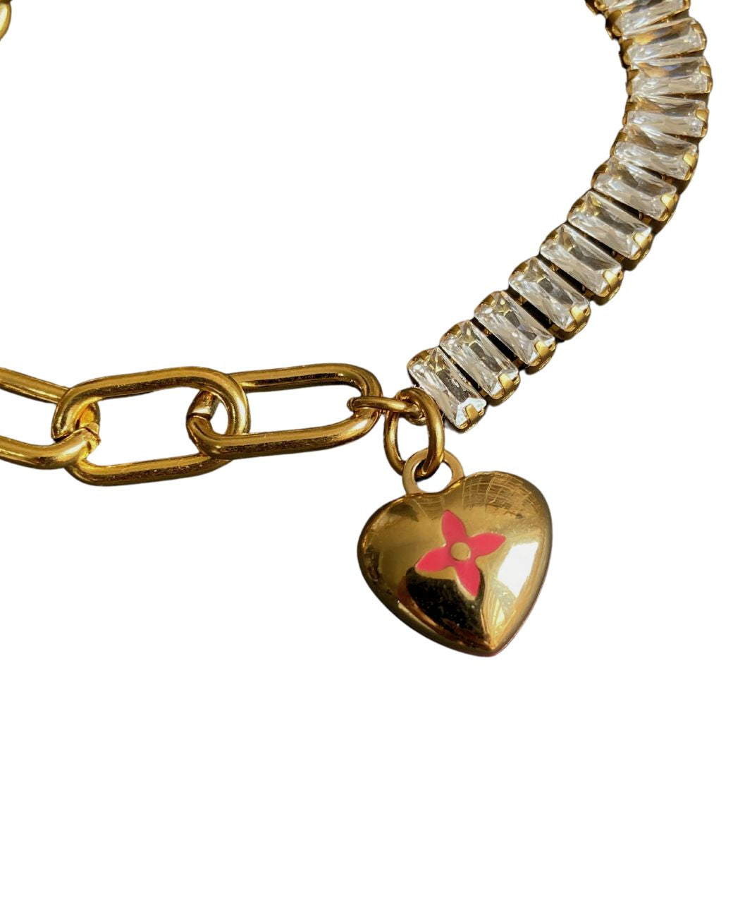 Authentic Louis Vuitton Pendant Coeur -Reworked Bracelet
