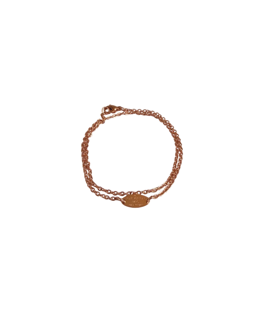 Authentic Louis Vuitton Nanogram Pendant - Reworked Rose Gold Bracelet