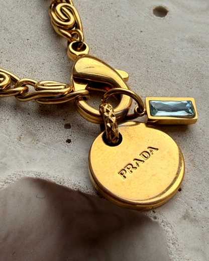 Authentic Prada Rounded Pendant - Reworked Necklace