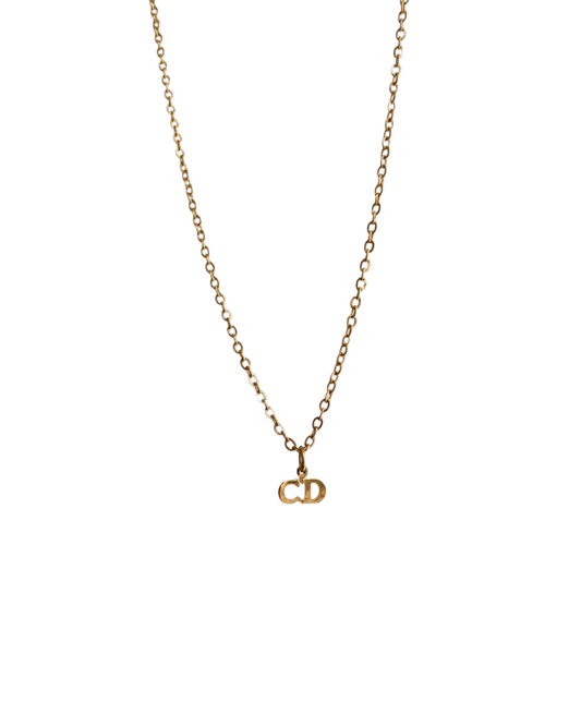 Authentic Mini Dior Vintage Pendant - Reworked Necklace