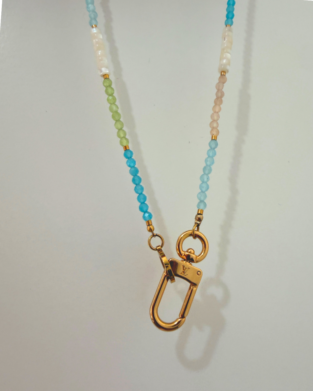 Authentic Louis Vuitton Clasp - Gems Stone Necklace