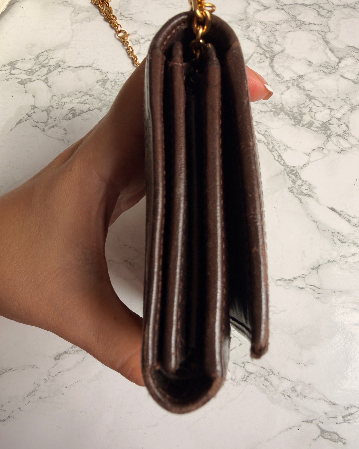 Authentic Fendi Pre-Owned Zucca Wallet on Chain