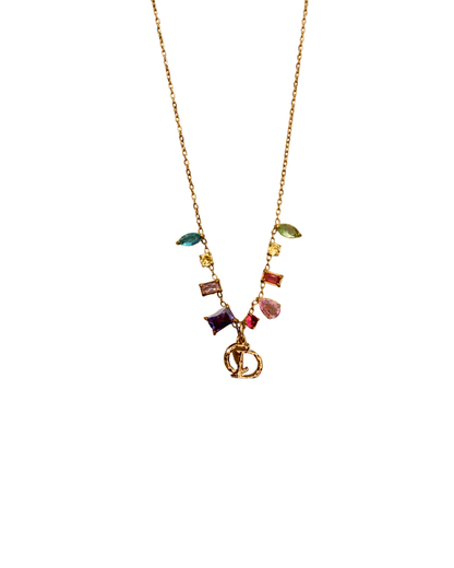 Authentic Cd Dior Mise Pendant - Necklace Stones