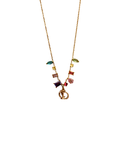 Authentic Cd Dior Mise Pendant - Necklace Stones