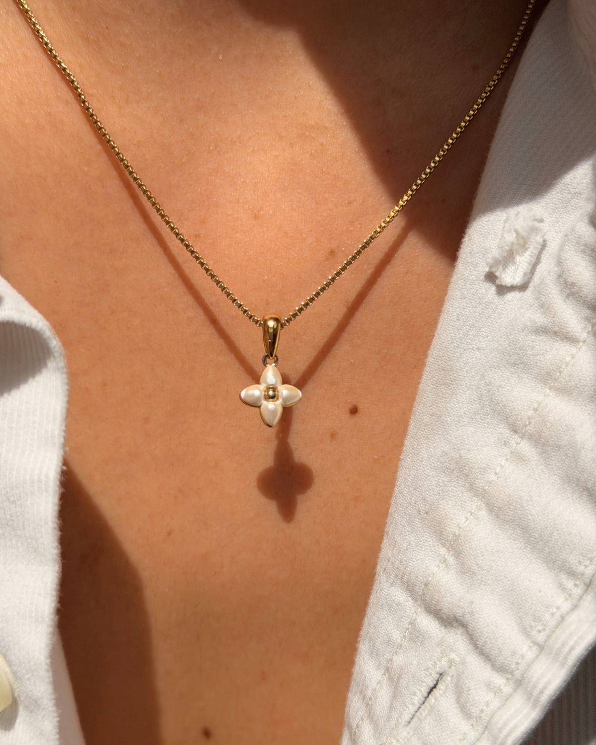 Authentic Louis Vuitton Floragram Pendant- Reworked Necklace