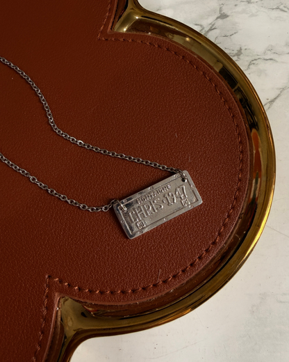 Authentic Dior Plaque Pendant Reworked Necklace