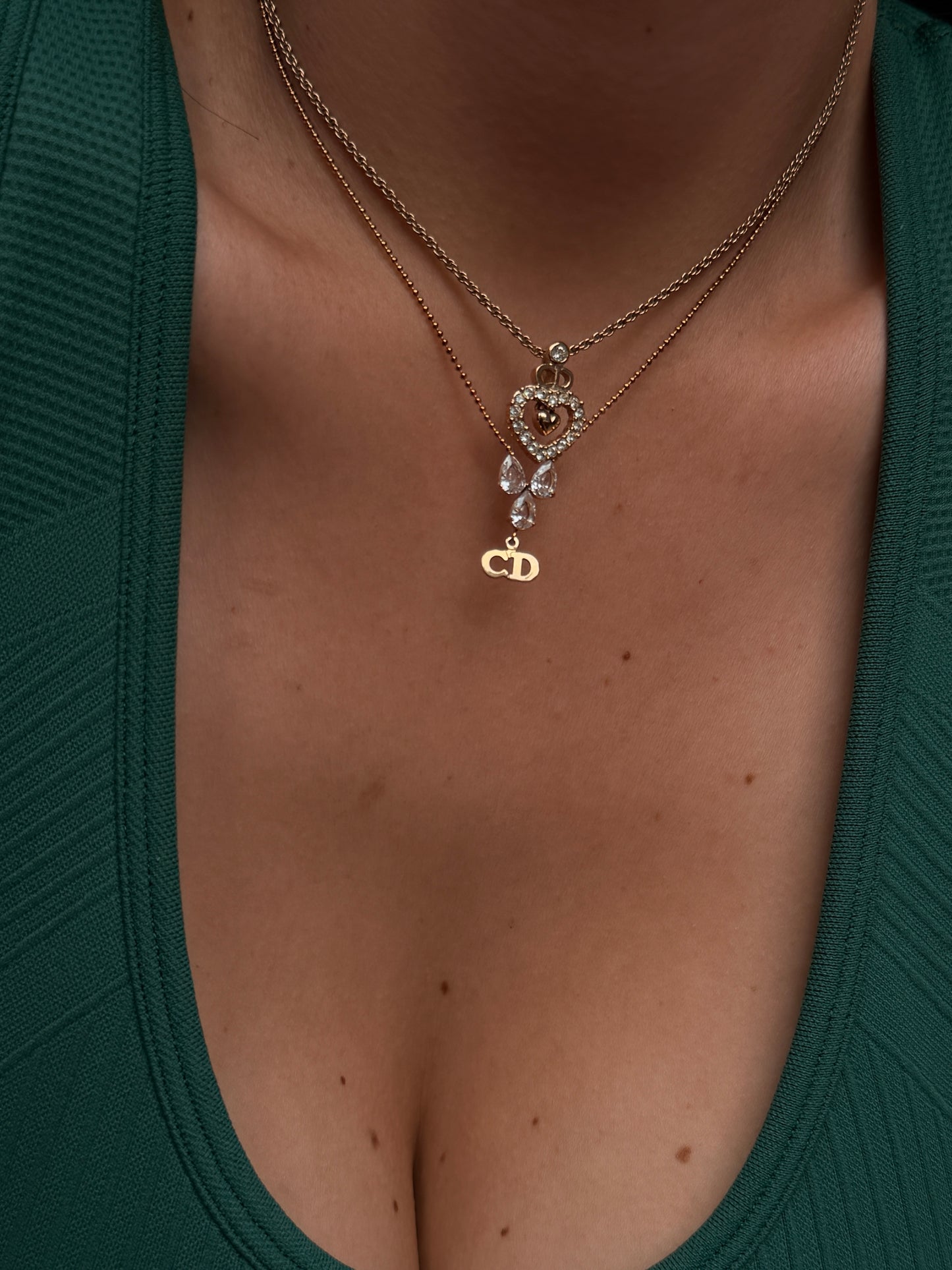 Authentic Dior Mini Cd - Reworked Necklace