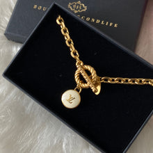 Load image into Gallery viewer, Authentic Louis Vuitton White Logo Pendant- Necklace