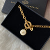 Authentic Louis Vuitton White Logo Pendant- Necklace