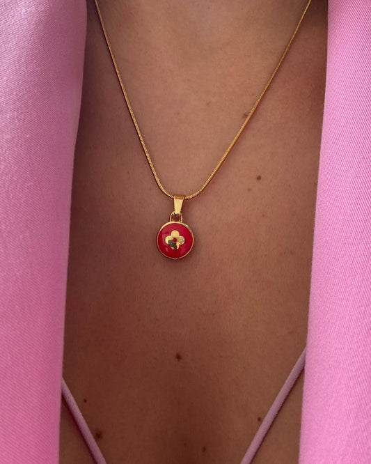 Authentic Louis Vuitton Pendant Pastilles Roses- Reworked Necklace