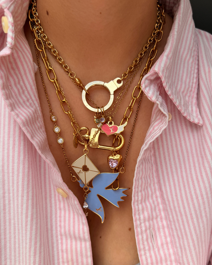 Authentic Louis Vuitton Winged Heart Reworked Necklace