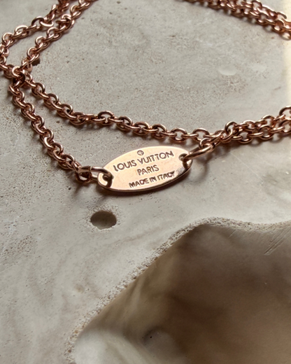 Authentic Louis Vuitton Nanogram Pendant - Reworked Rose Gold Bracelet