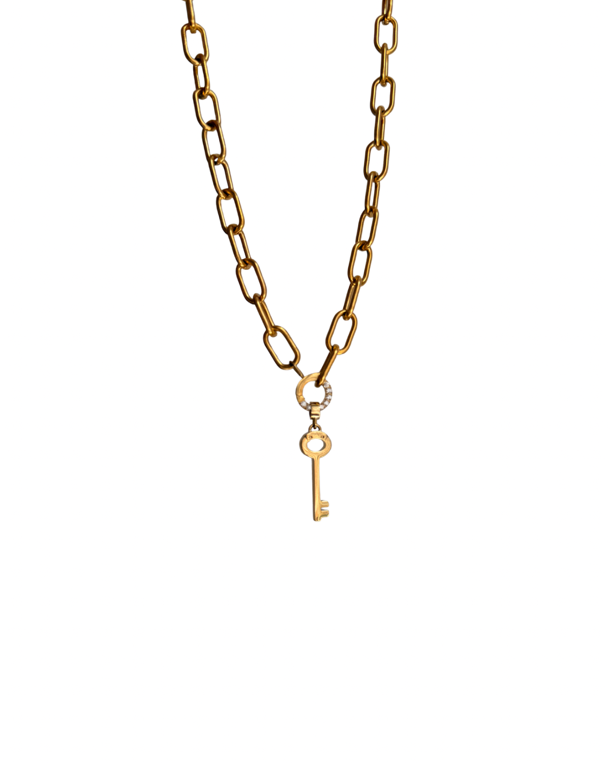 Authentic Prada Key pendant - Repurposed Necklace