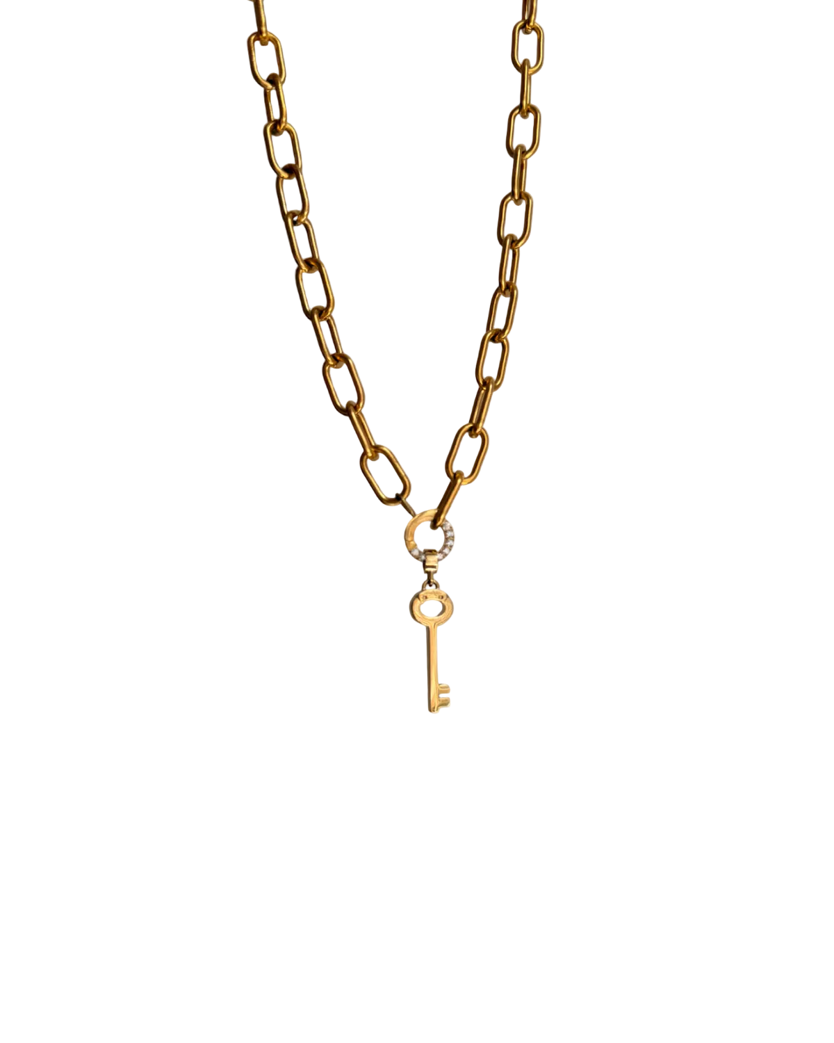 Authentic Prada Key pendant - Repurposed Necklace