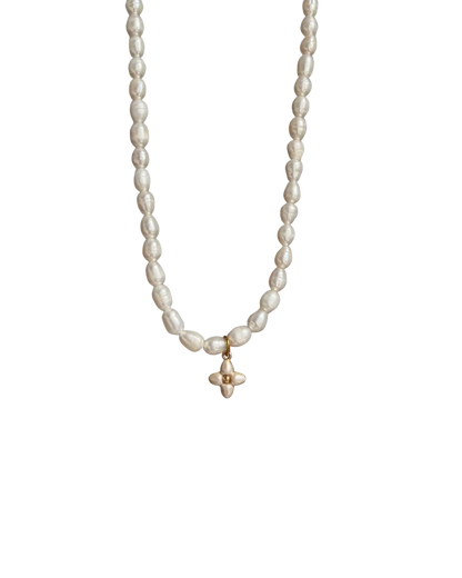 Authentic Louis Vuitton Floragram Pendant- Reworked Pearls Necklace