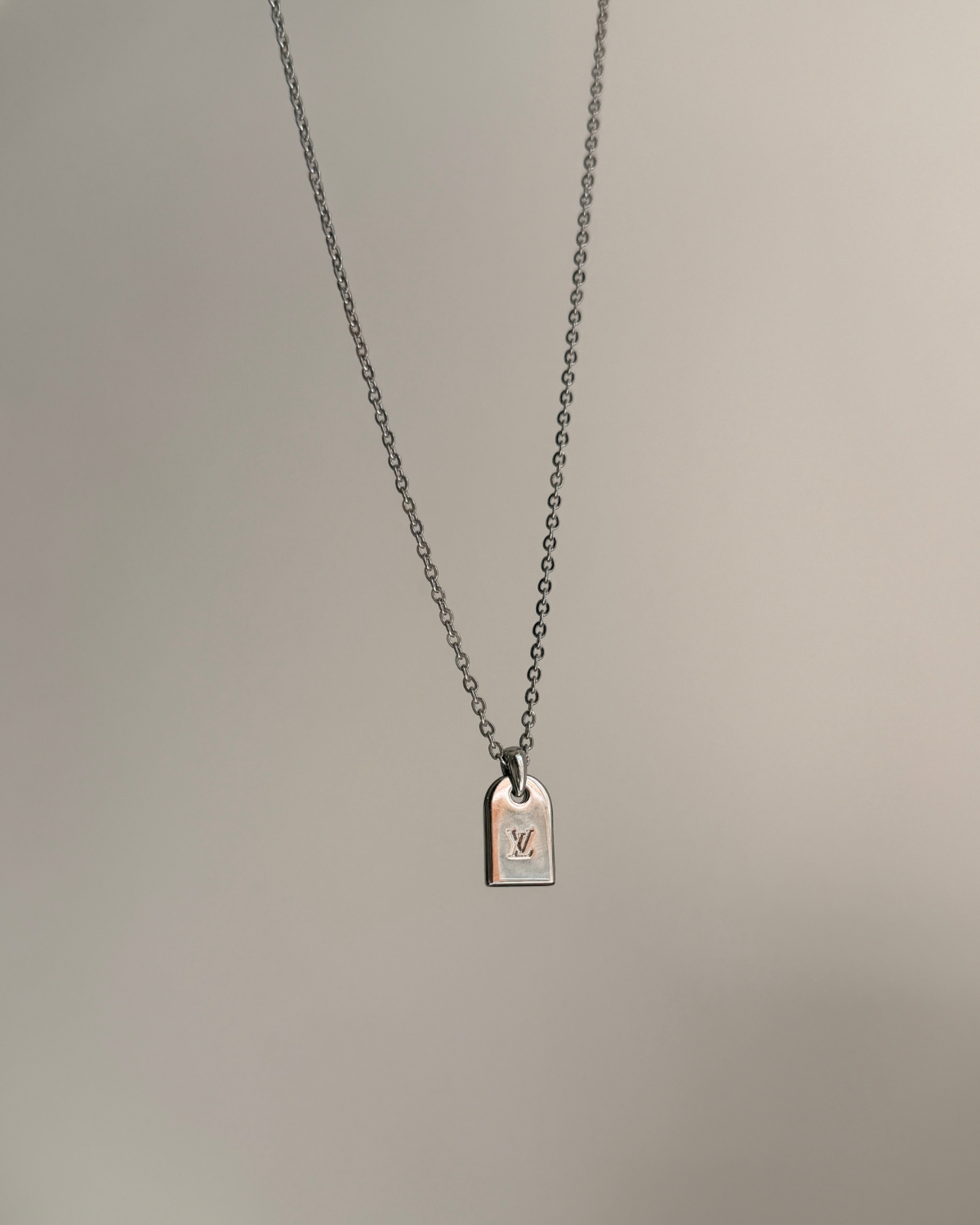 Authentic Louis Vuitton Nanogram luggage tag Pendant - Reworked Rose Gold