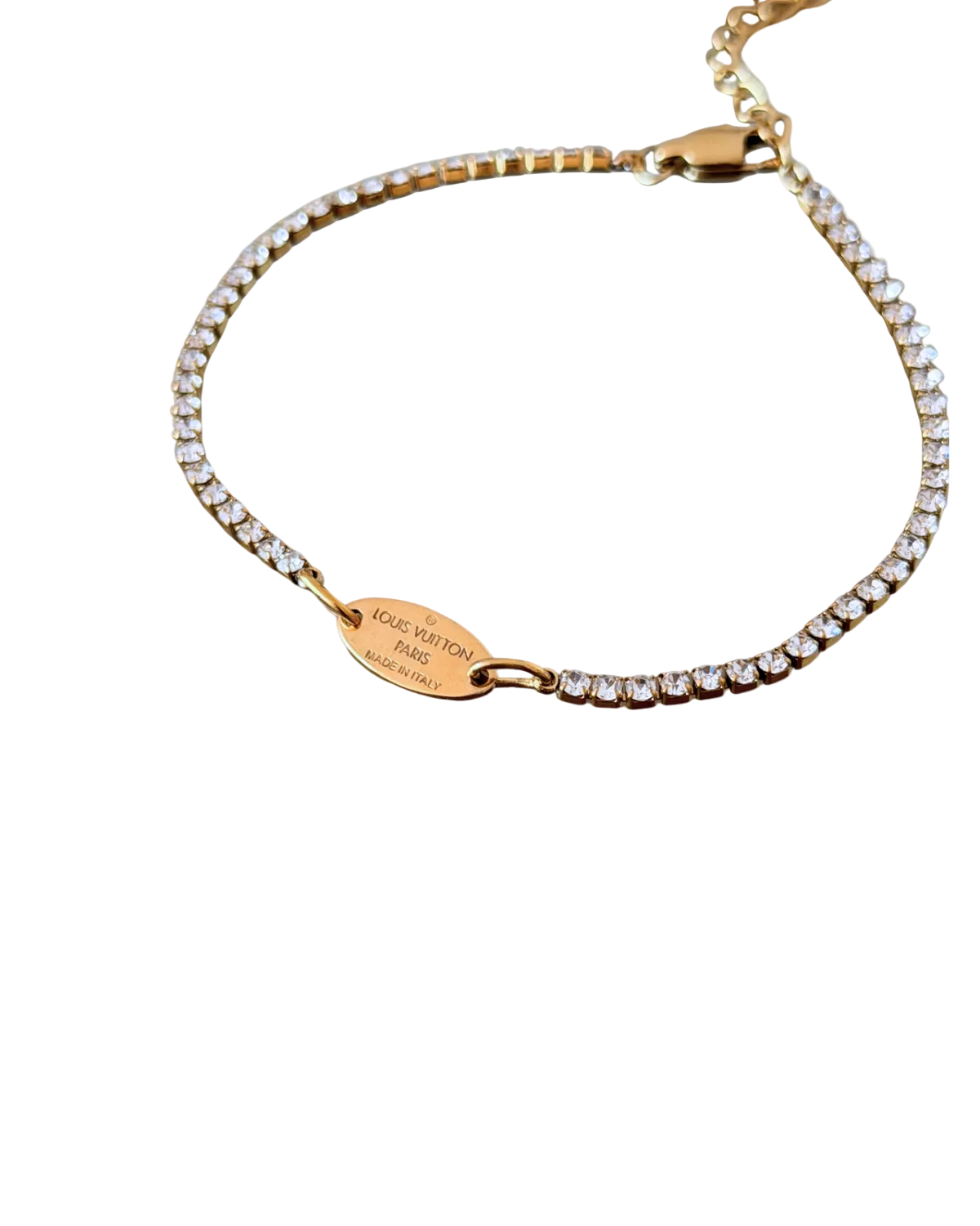 Authentic Louis Vuitton Tag - Reworked Tennis Bracelet