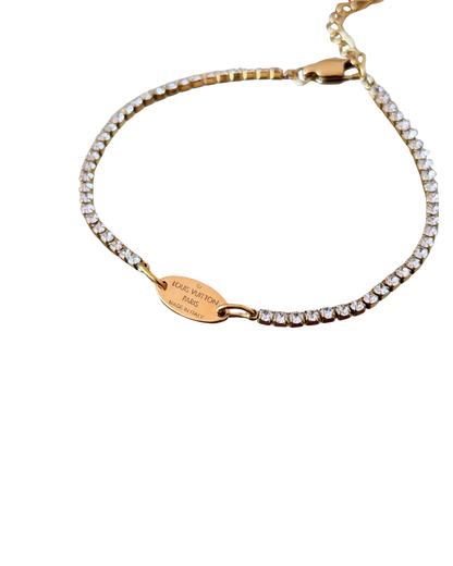 Authentic Louis Vuitton Tag - Reworked Tennis Bracelet