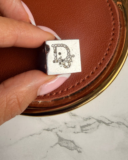 Authentic Dior Dice Rhinestone Logo Pendant- Reworked Necklace