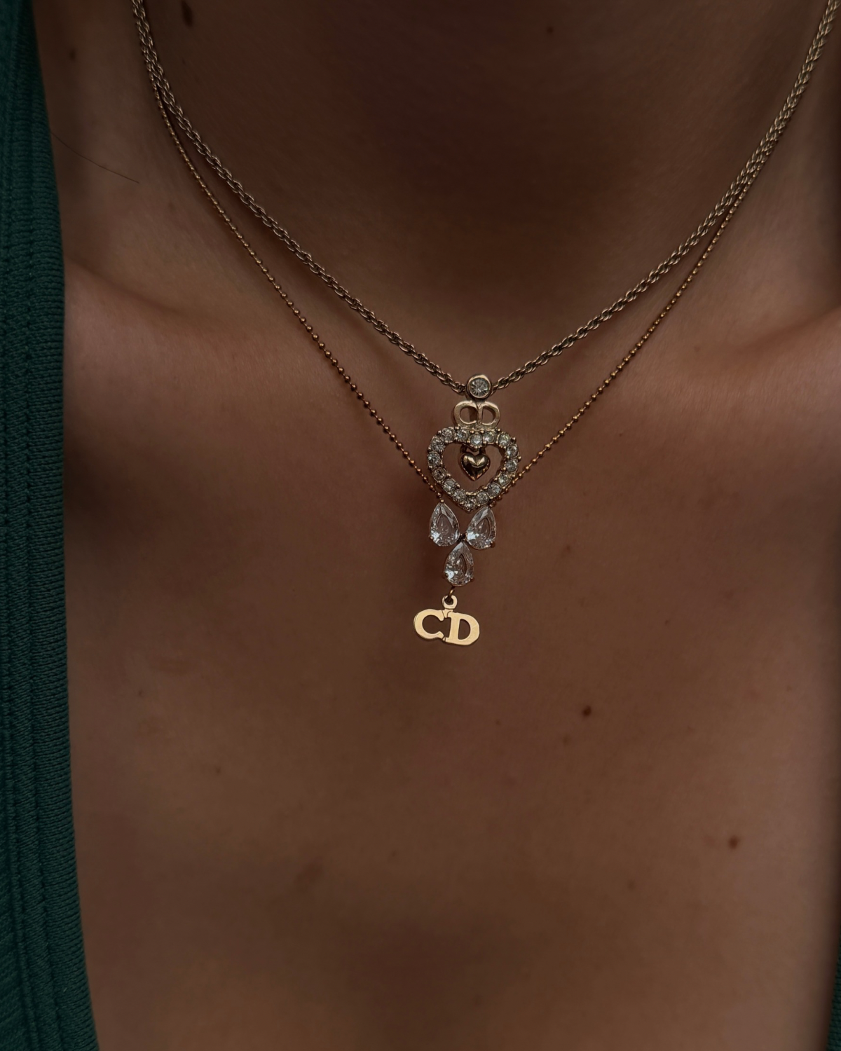 Authentic Dior Mini Cd - Reworked Necklace