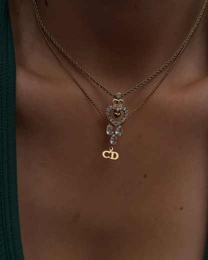 Authentic Dior Mini Cd - Reworked Necklace