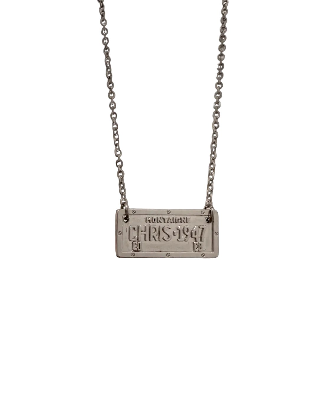 Authentic Dior Plaque Pendant Reworked Necklace