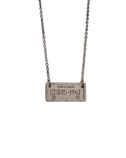 Authentic Dior Plaque Pendant Reworked Necklace