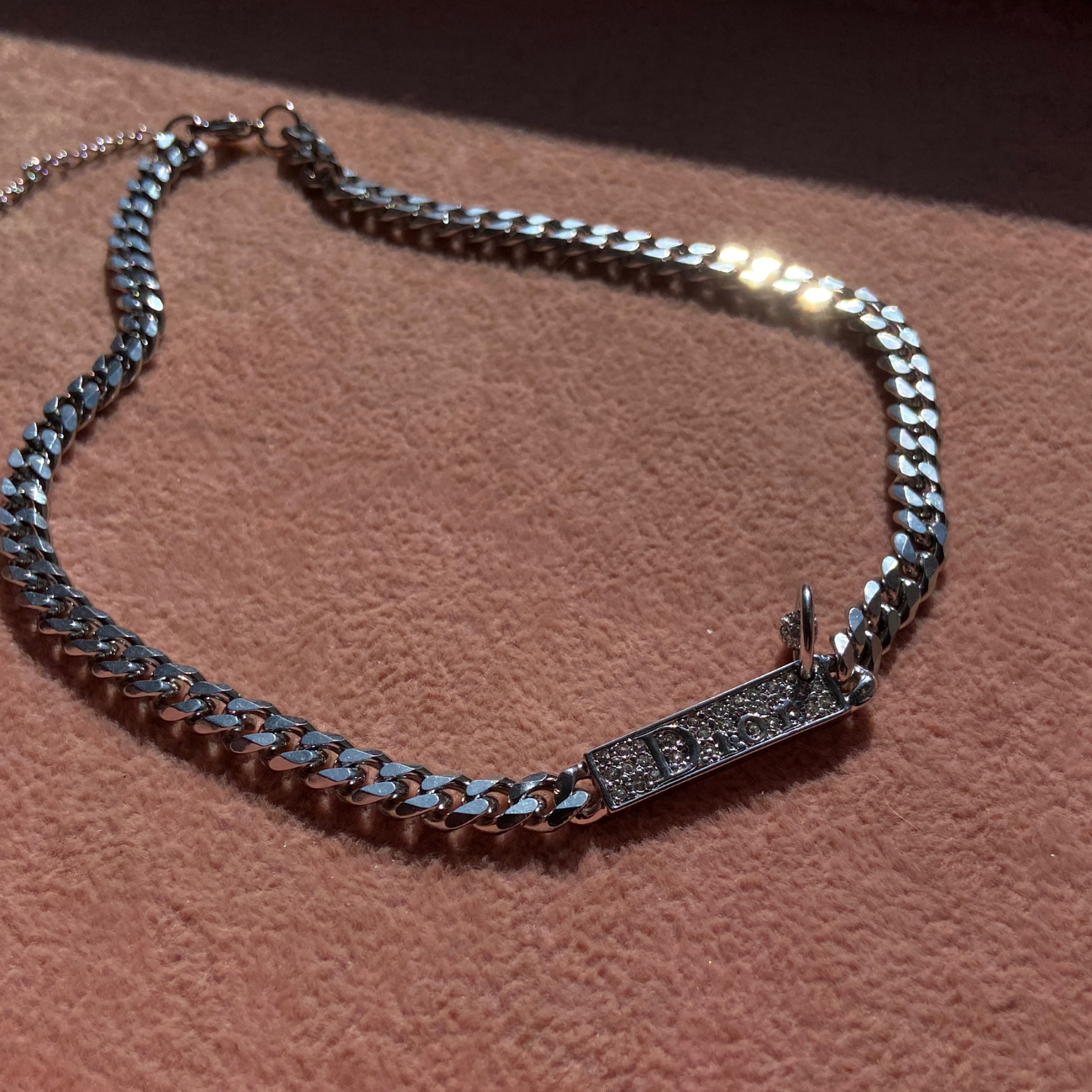 Authentic Dior Plaque Pendant- Reworked Necklace
