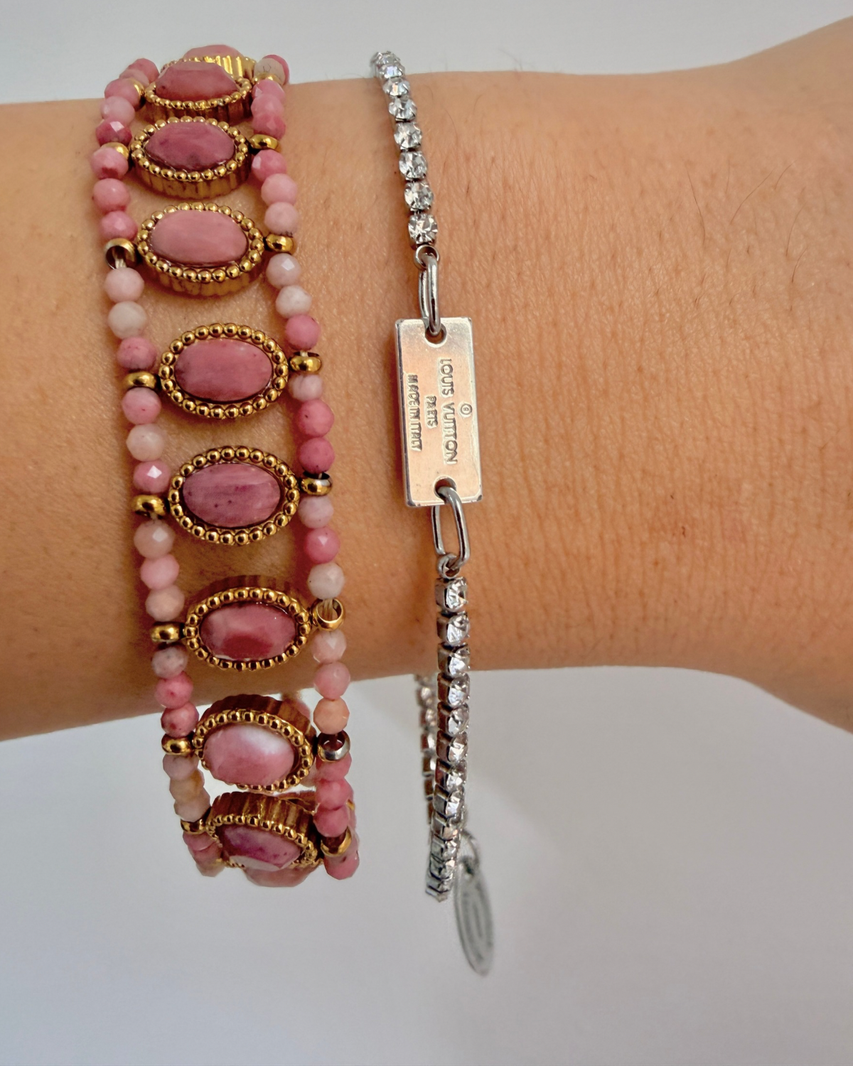 Authentic Louis Vuitton Tag Pendant- Reworked Bracelet