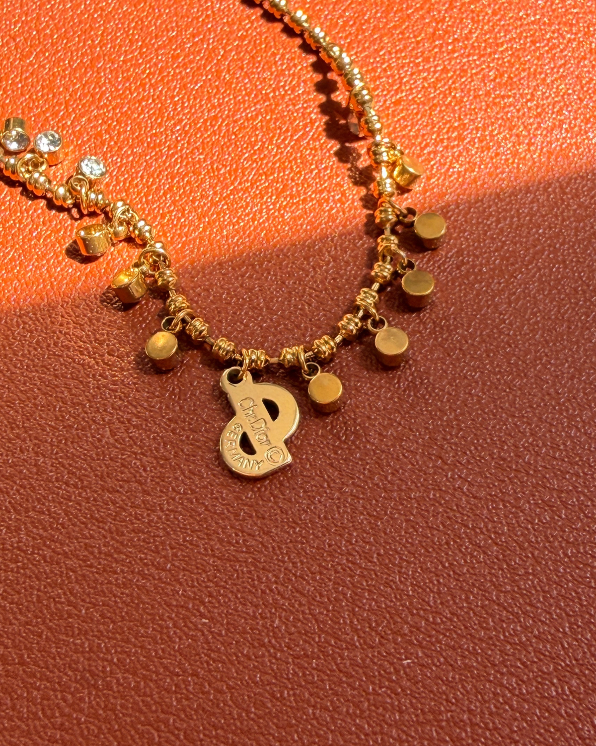 Authentic Dior Mini Pendant- Reworked Necklace