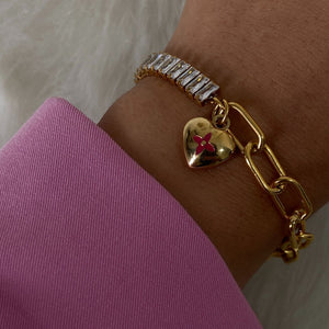 Authentic Louis Vuitton Pendant Coeur -Reworked Bracelet