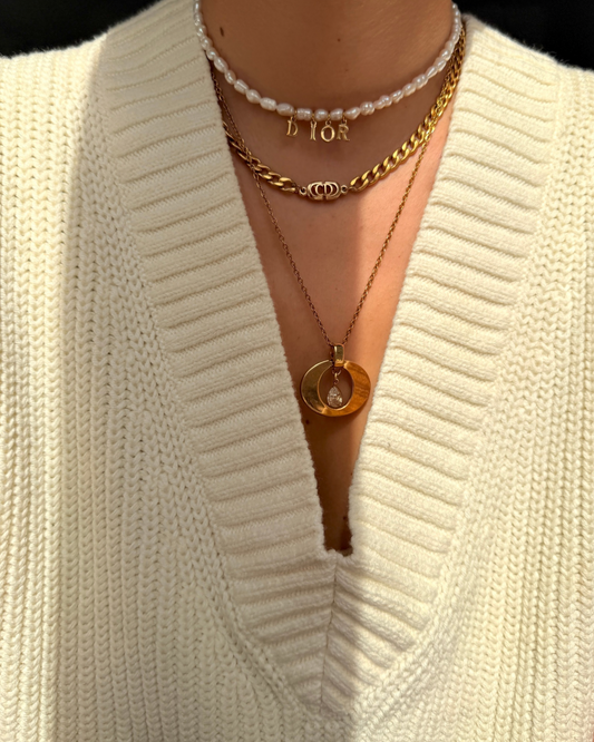 Authentic Dior Pendant- Reworked Choker