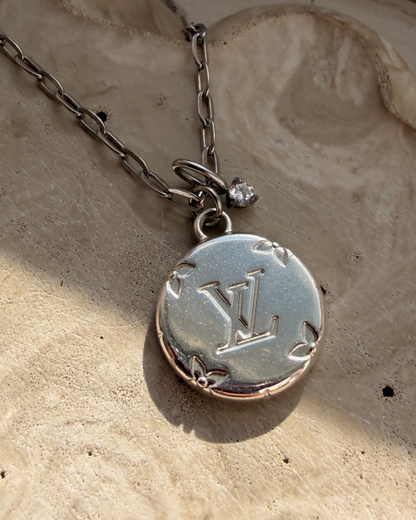 Authentic Louis Vuitton Rounded Pendant- Reworked Necklace