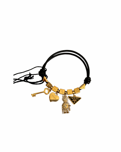 Authentic Prada Key pendant - Repurposed Necklace