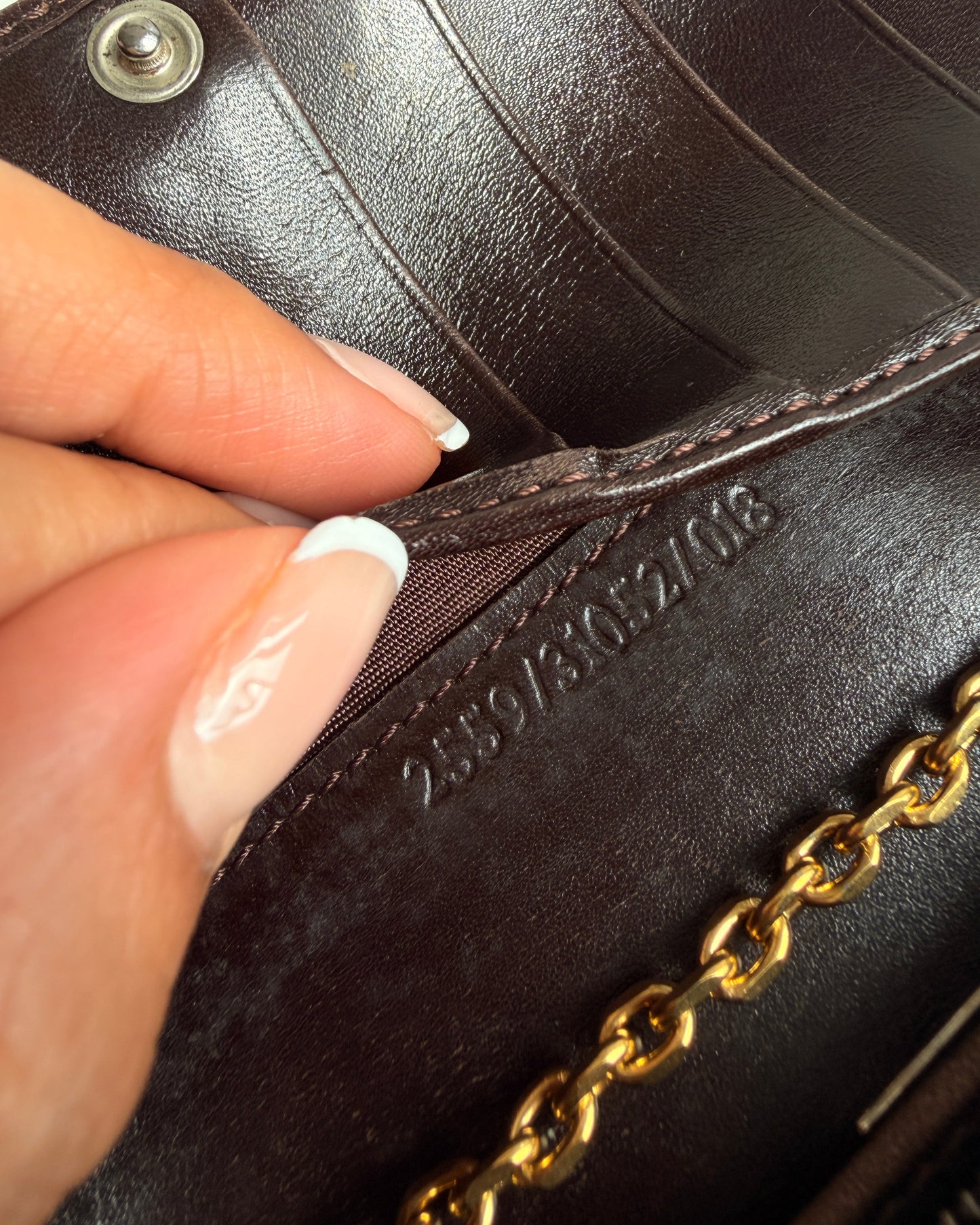 Authentic Fendi Pre-Owned Zucca Wallet on Chain