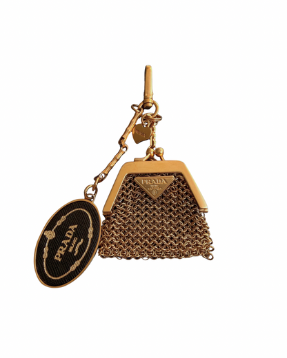 Authentic Prada Heart Charm - Repurposed Necklace