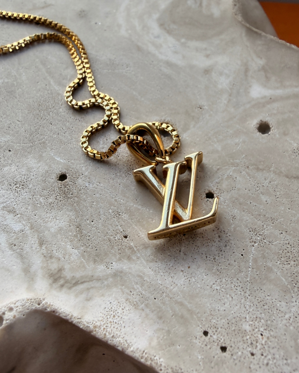 Authentic Louis Vuitton Floragram Logo Pendant- Reworked Necklace