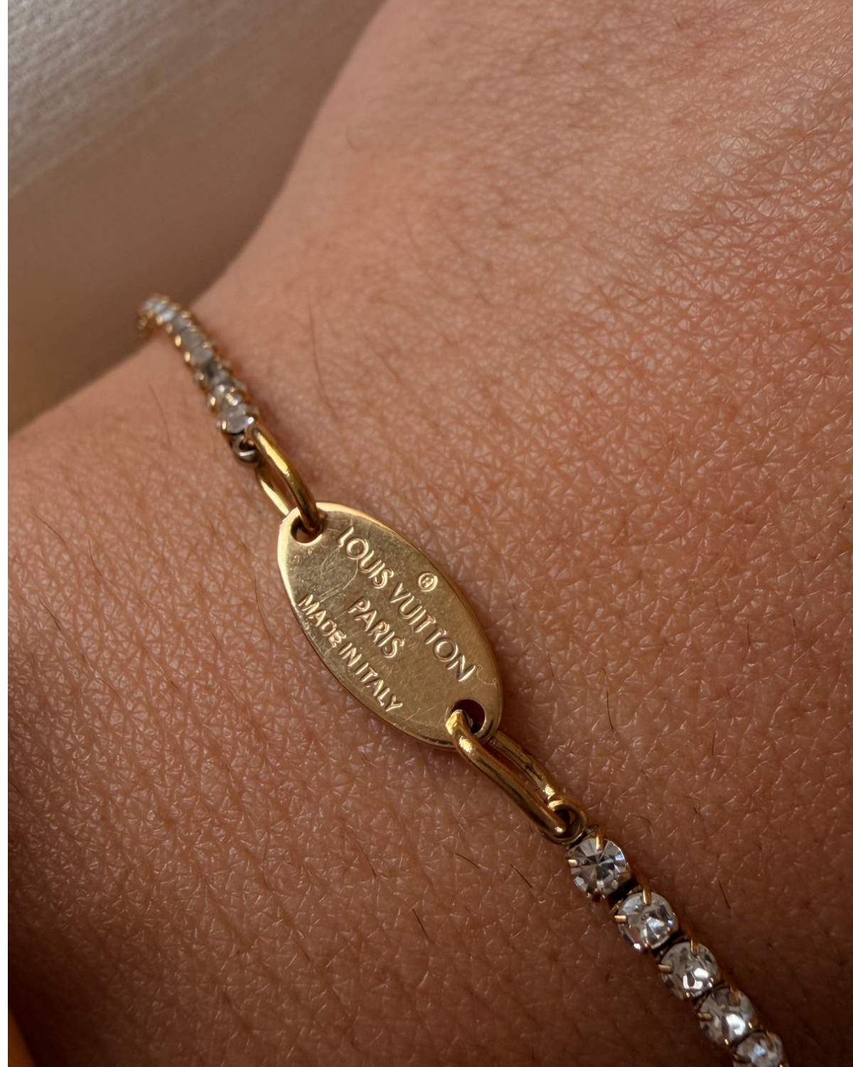 Authentic Louis Vuitton Tag - Reworked Tennis Bracelet