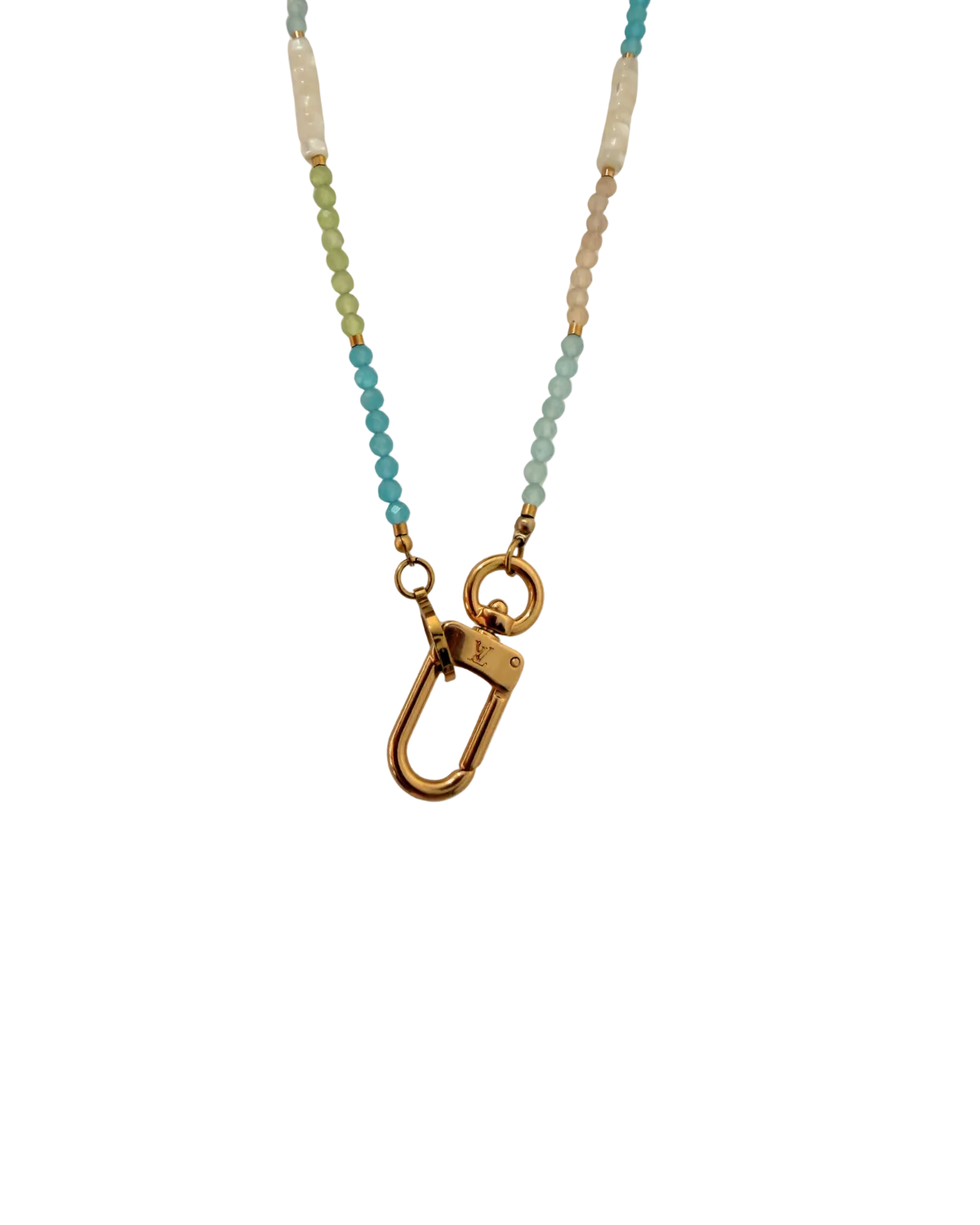 Authentic Louis Vuitton Clasp - Gems Stone Necklace